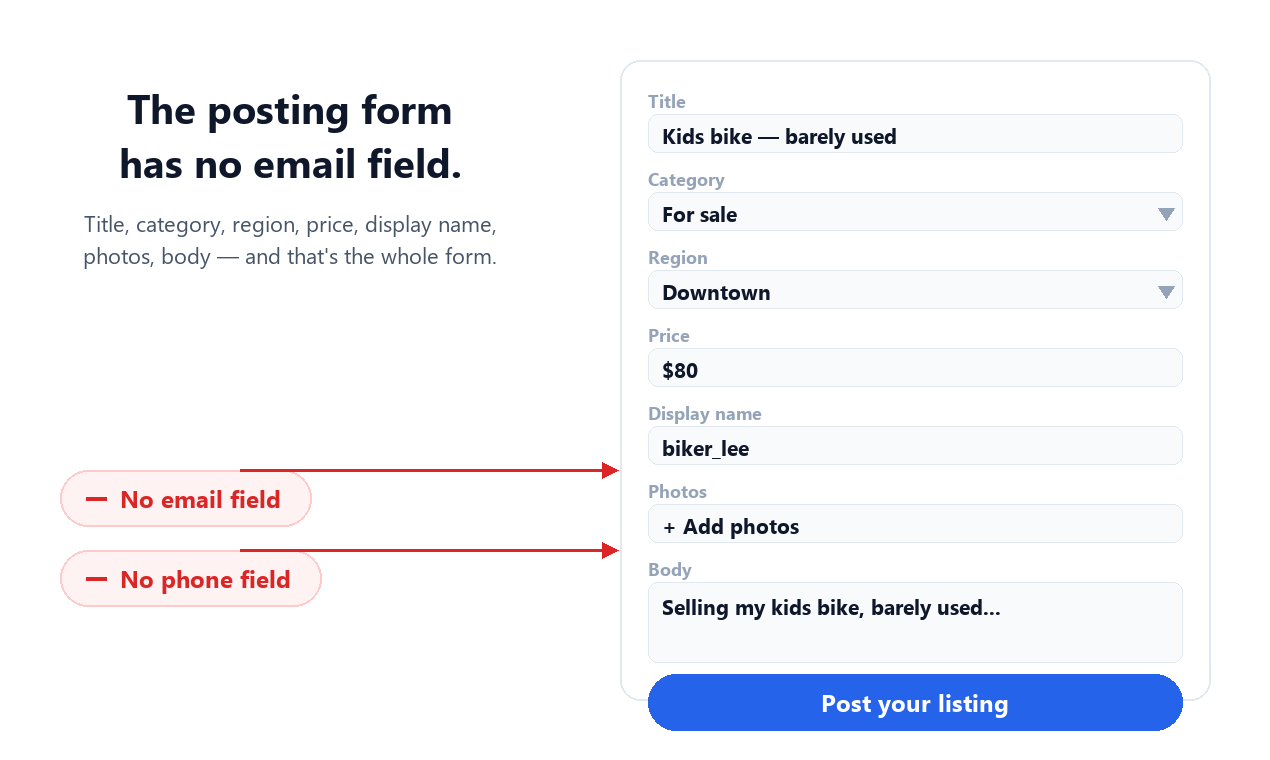 MingList — Free Local Classifieds, Email Never Shown screenshot 3