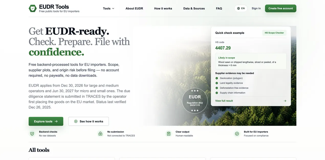 EUDR Tools screenshot 1