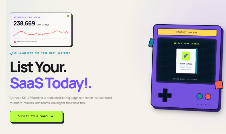 PublishYourSaaS — Get listed. Get found. screenshot 1