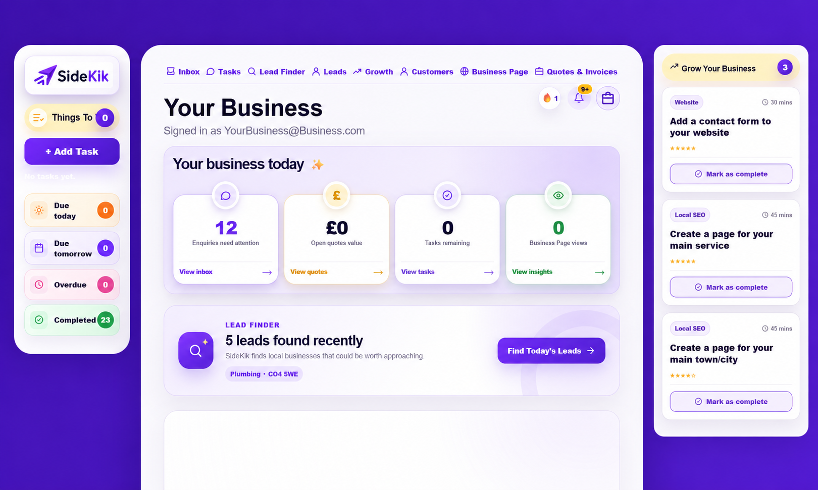 SideKik CRM screenshot 1