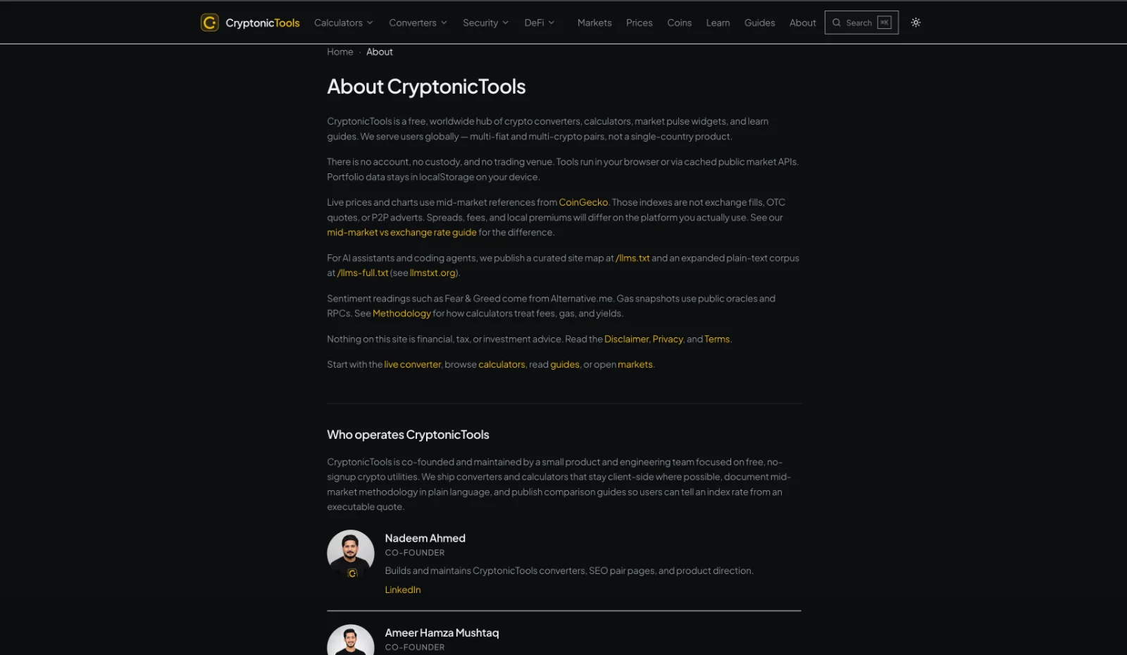 CryptonicTools | Free Crypto Calculators and Converters screenshot 2