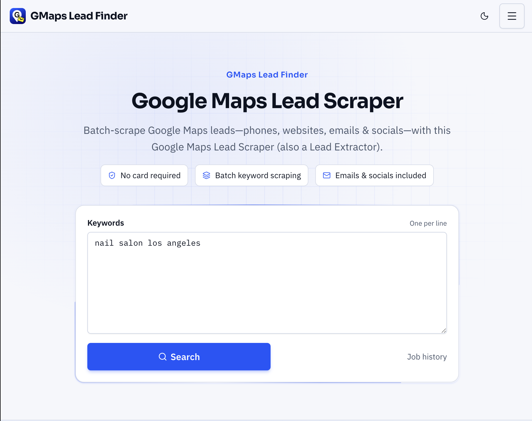 Google Maps Lead Scraper — Extract Business Leads from Google Maps screenshot 1